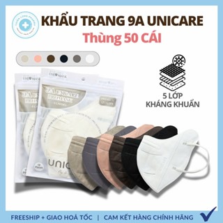 [Set 50 Cái] Khẩu trang 9A UNICARE chính hãng, công nghệ nhật bản, khẩu trang y tế kháng khuẩn chống nắng tia uv