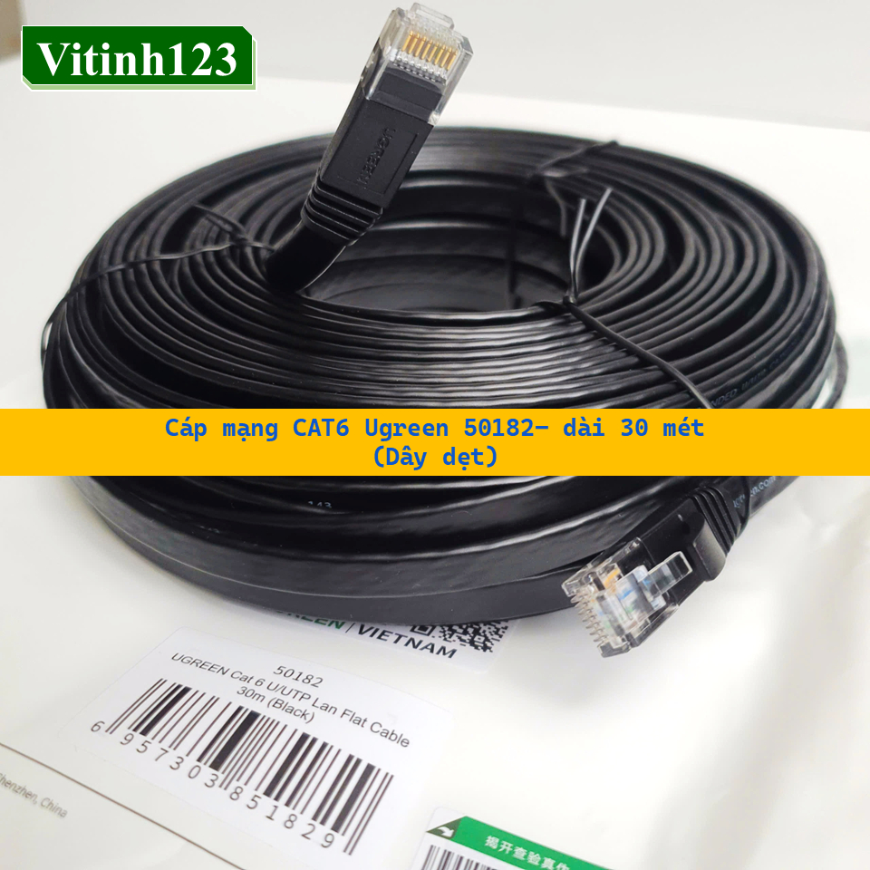 Cáp mạng CAT6 Ugreen 30 mét , Ugreen 50182, Ugreen 20168