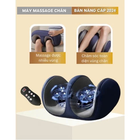 Máy massage bàn chân, máy mát xa chân bấm huyệt hồng ngoại 3 chế độ xoa bóp, chườm nóng cao cấp