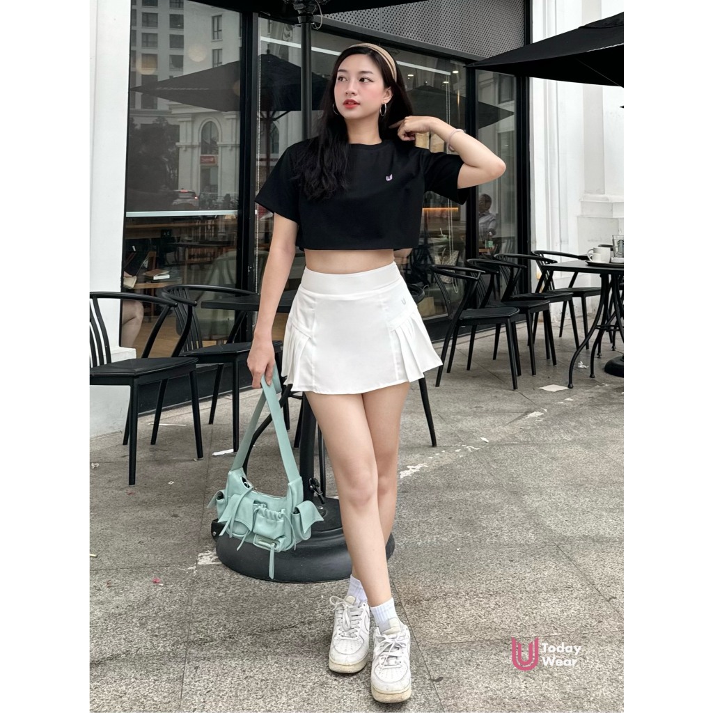 Chân váy xếp ly Elly Skirt Today U Wear 2 lớp may sẵn bảo hộ dáng chữ A thể thao cầu lông chạy bộ tennis pickleball | BigBuy360 - bigbuy360.vn