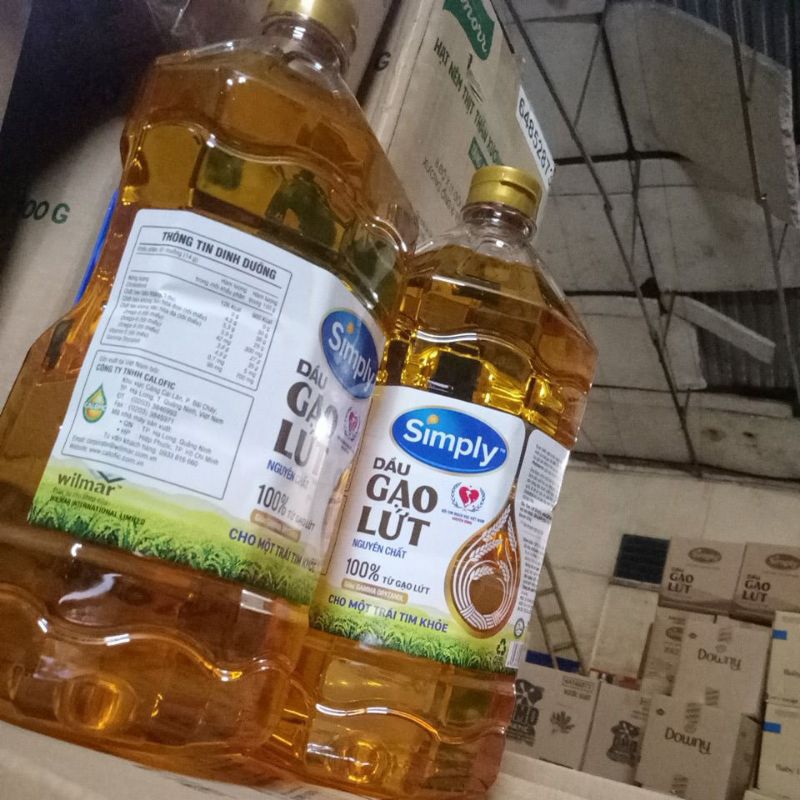 dầu ăn simply gạo lứt 2l