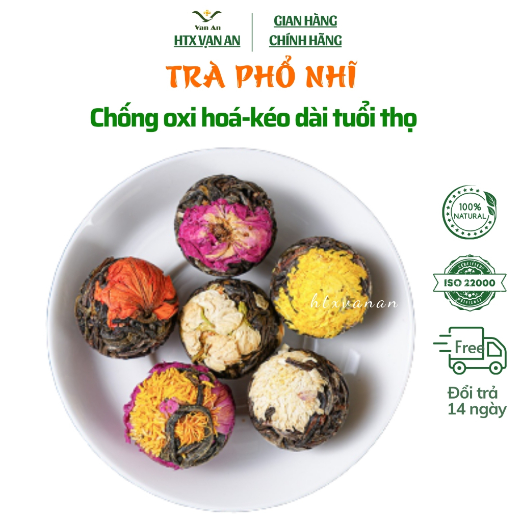 Trà Phổ Nhĩ Vân Nam (100G), Trà Hoa nở, giảm cân, đẹp da, giúp tinh thần tỉnh táo