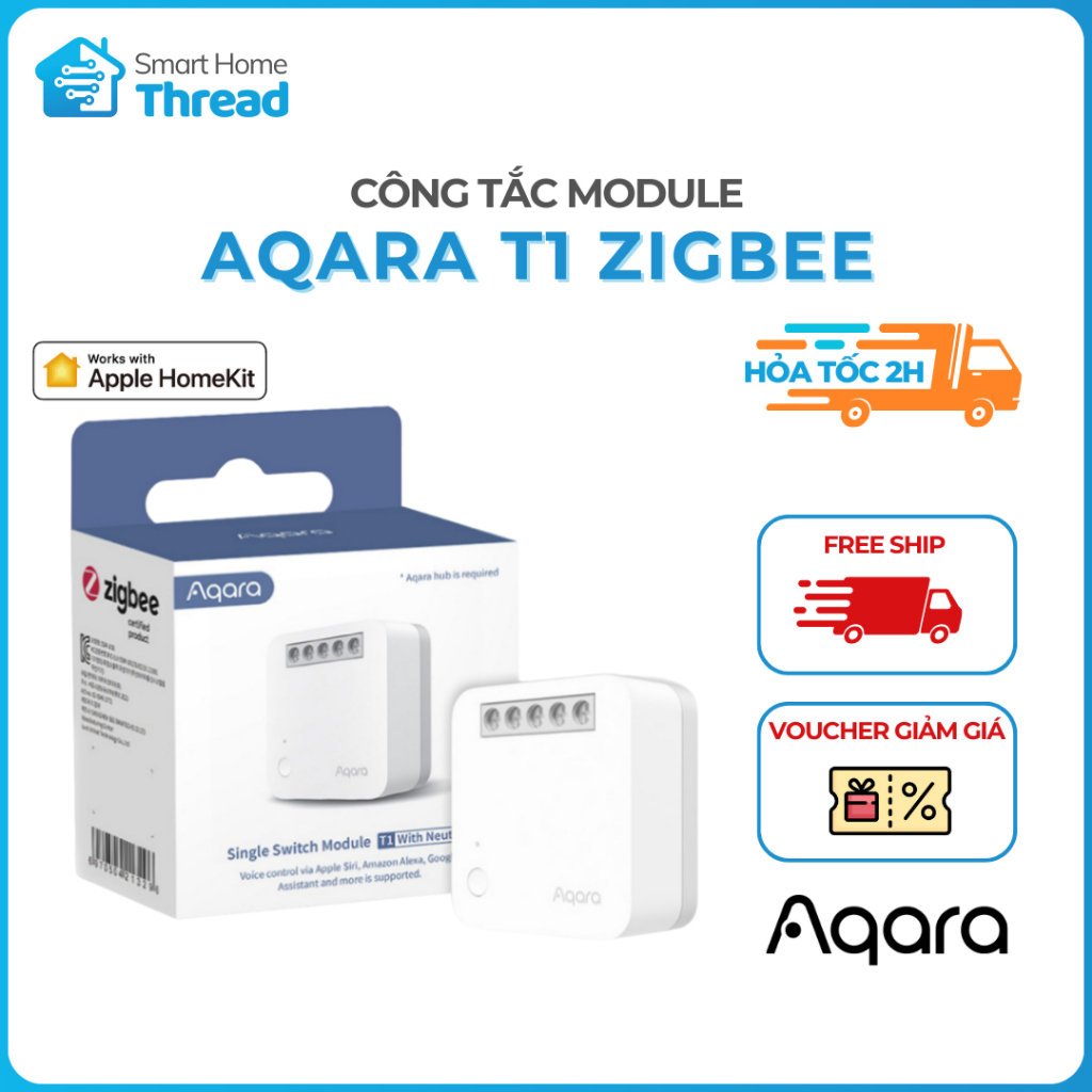 Công Tắc Module Aqara T1 Zigbee - Relay Aqara Single Switch Module, Zigbee, Tự Động Báo, Điều Khiển 