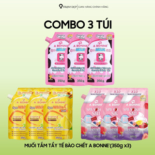 Combo 3 Túi Muối Tắm Tẩy Tế Bào Chết Cơ Thể Làm Sáng & Mềm Mịn Da A Bonne (350g x3)