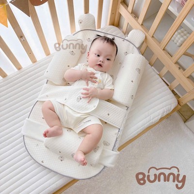 Đệm gối chống trào ngược cho bé KidAndMom bảo vệ cột sống giúp bé ngủ ngon, chống giật mình