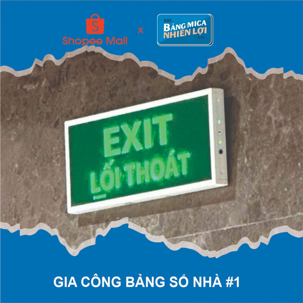 Đèn Exit Thoát Hiểm Đèn Sự Cố Khẩn Cấp Chiếu Sáng Kết Hợp Biển Chỉ Dẫn Thoát Hiểm, Đèn Thoát Hiểm | 
