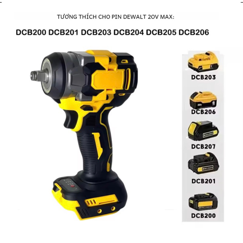 Dewalt D18V Thân Máy Bulong Không Chổi Than 500Nm Tương Thích Với Pin Dewalt 18V 21V
