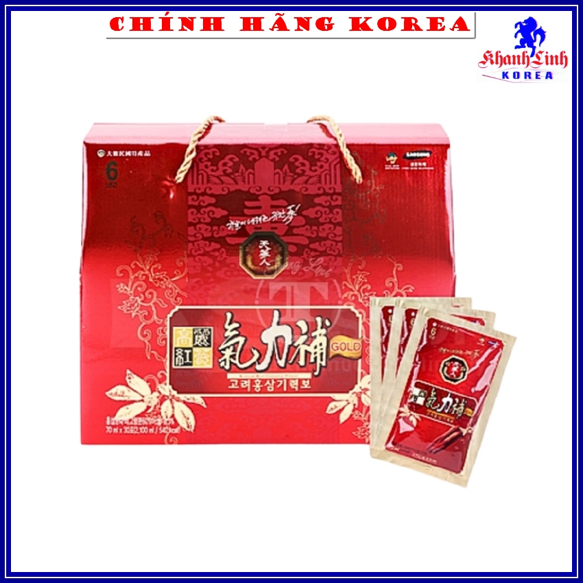 Nước Hồng Sâm 6 Năm Korean Red Ginseng Drink Hàn Quốc, Hộp 30 gói x 70ml