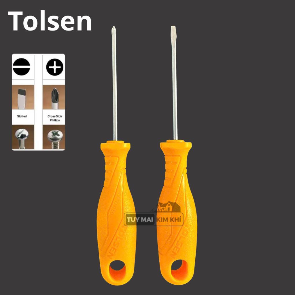 Tô vít chống trượt cán cam Tolsen- TM Store