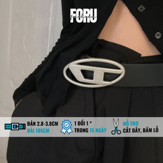 Thắt lưng da Foru mặt chữ D thời trang Ulzzang dây nịt lưng Y2K unisex Hiphop cho nam nữ TL05