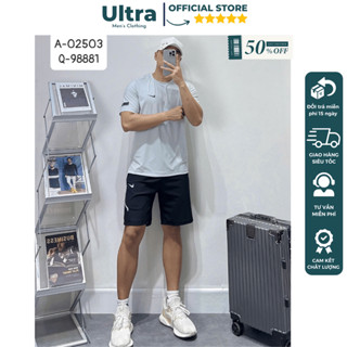 Đồ bộ Adidas cao cấp mùa hè chất mát chuẩn phom xịn đẹp Ultra UH5-B2503 Bộ thể thao nam cộc tay thun lạnh mùa hè 2025