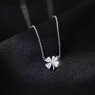 🌸wetall🌸Dây chuyền bạc nữ Miuu Silver, vòng cổ cỏ 4 lá đính đá bạc 925