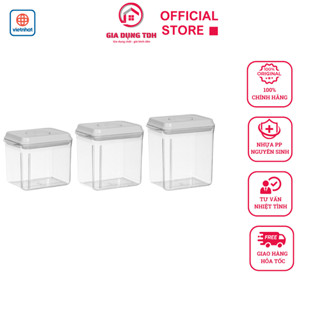  Hộp Đựng Thực Phẩm VIỆT NHẬT 6518 - Có Nút Bật Chân Không - Đựng Gia Vị Hạt Đồ Khô - TDH 
