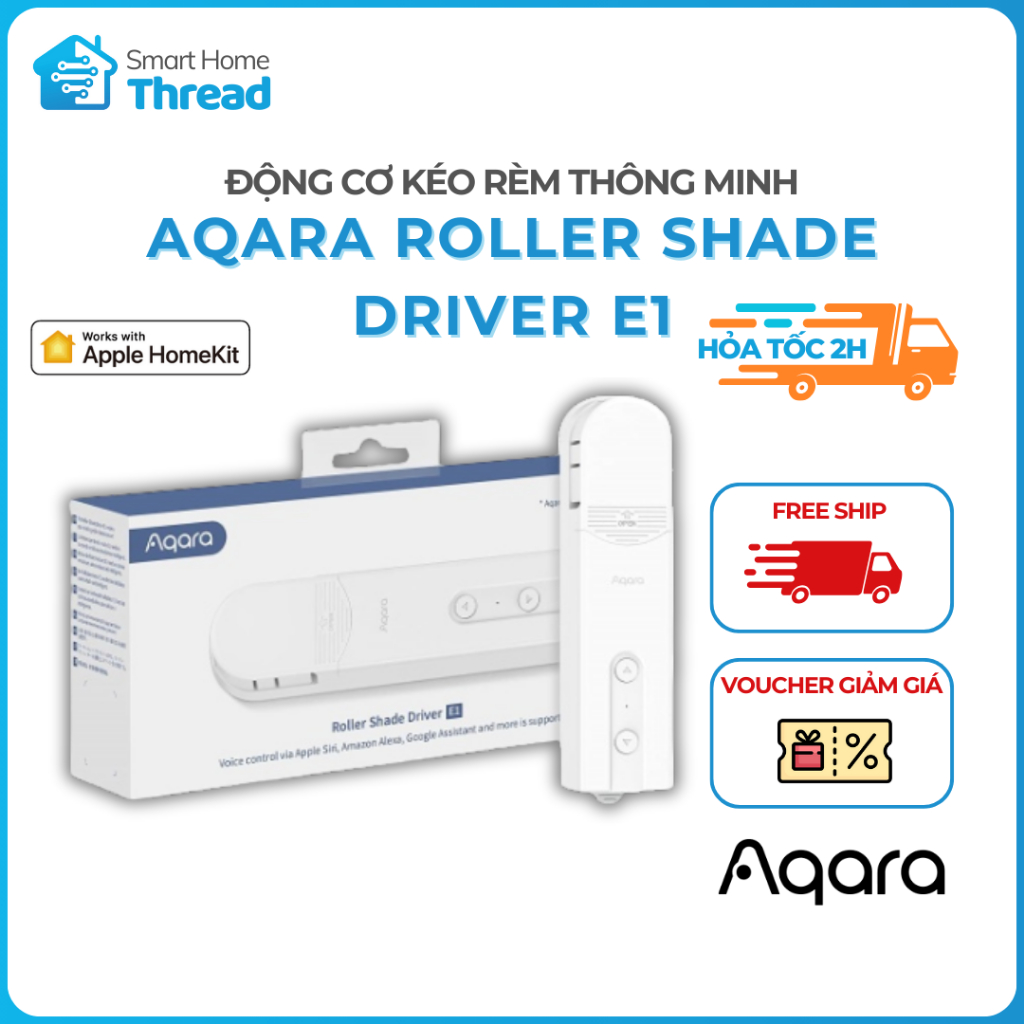 Động Cơ Rèm Kéo Dây Dùng Pin Aqara E1, Kết Nối Zigbee, Tương Thích Apple HomeKit - BẢN QUỐC TẾ