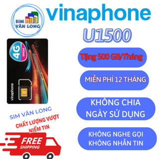    FREESHIP  SIM 4G VINA D500 TẶNG 5G THÁNG  NGUYÊN 1 NĂM KHÔNG CẦN NẠP TIỀN- U1500 Miễn Phí Data - 500GB Tháng 12thang 
