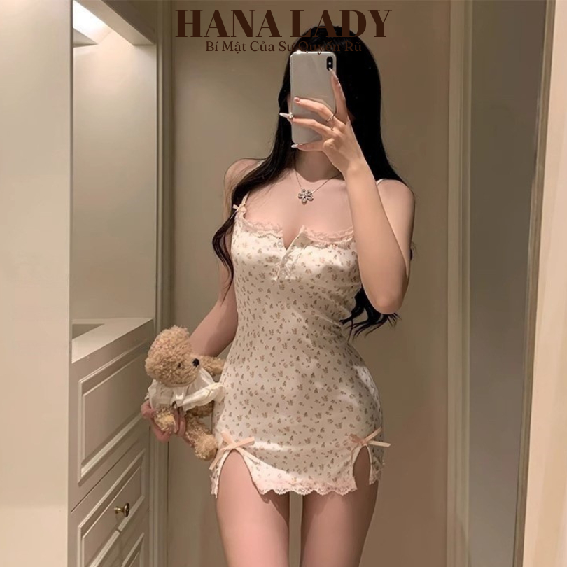 Váy Body Hoa Nhí - Đầm Ngủ Phối Ren Gợi Cảm Phong Cách Y2K | BigBuy360 - bigbuy360.vn