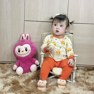 Bộ thun lạnh họa tiết tay dài,quần dài,cho bé trai,bé gái,trẻ em,size 5-15kg