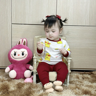 Bộ thun lạnh họa tiết tay dài,quần dài,cho bé trai,bé gái,trẻ em,size 5-15kg