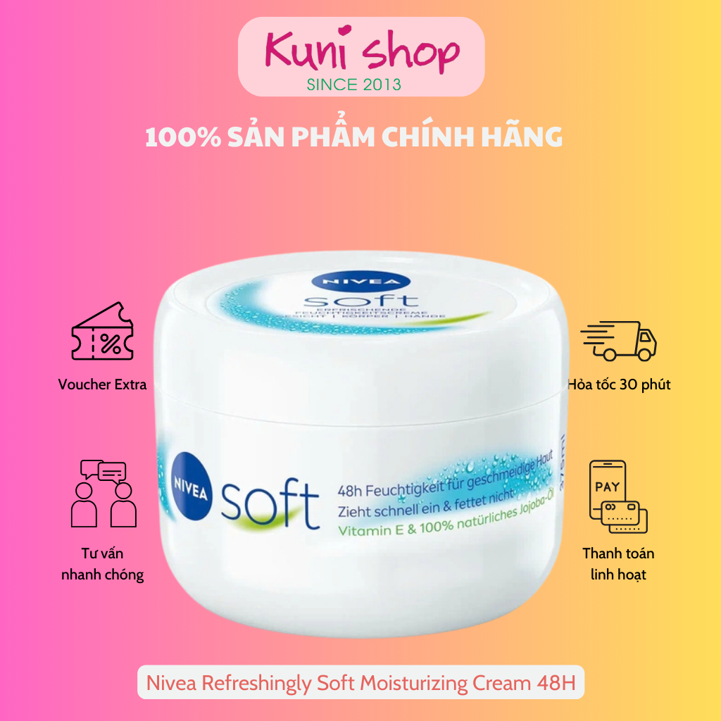 Kem dưỡng Nivea Refreshingly Soft Moisturizing Cream 48H