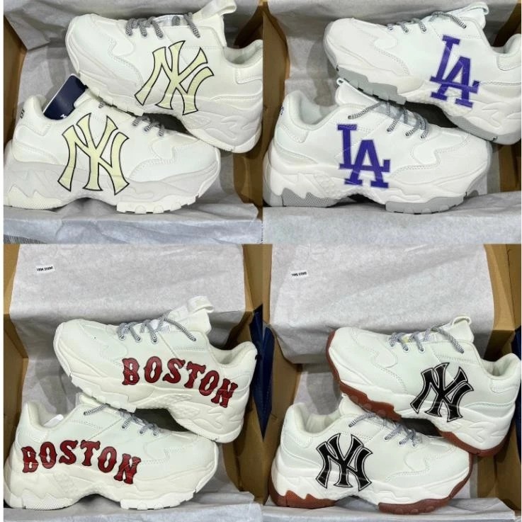 Giày_MLB Bigball Chunky New York Yankees AUTHENTIC. Giày Sneaker Độn Đế Nam Nữ Full bill box. Bao Check