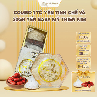 Combo 1 Tổ Yến Tinh Chế và 20GR Yến BaBy Dùng Thử Nguyên Chất100%-Yến Sào Mỹ Thiên Kim Tặng Gia Vị