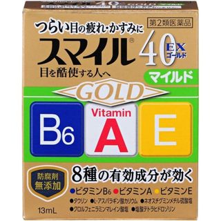 Nước nhỏ mắt SMILE siêu dưỡng 40 EX GOLD 13ml bổ sung vitamin A, E, B6 | hàng nội địa Nhật