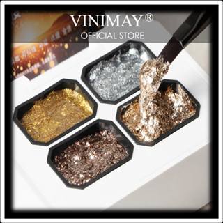  Set gel nhũ siêu sáng 4 màu VINIMAY  - Sơn gel dặm ombre vẽ viền chuyên dụng cho nail 
