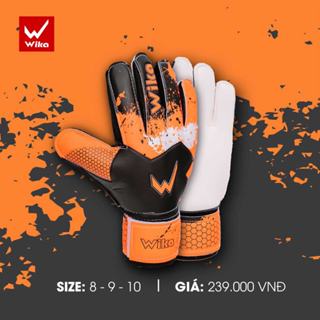 Găng tay thủ môn bóng đá Wika Neon Chính Hãng Foam xốp dẻo, dày 3mm đàn hồi, chống nước
