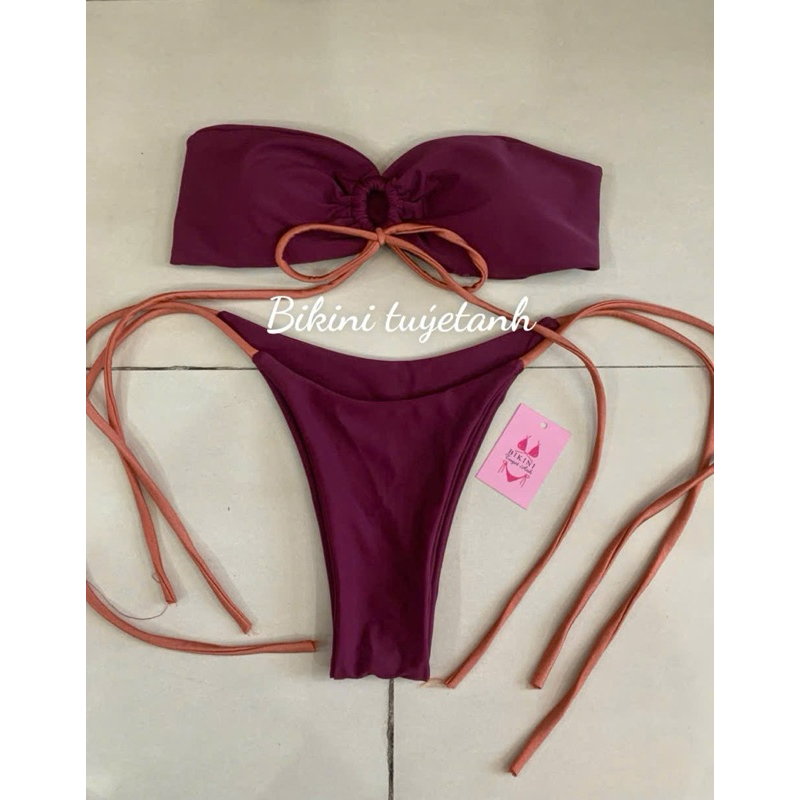 (SẴN - HOẢ TỐC HCM) Bikini Hai Mảnh Màu Mận Siêu Tôn Dáng Hình Thật) | BigBuy360 - bigbuy360.vn