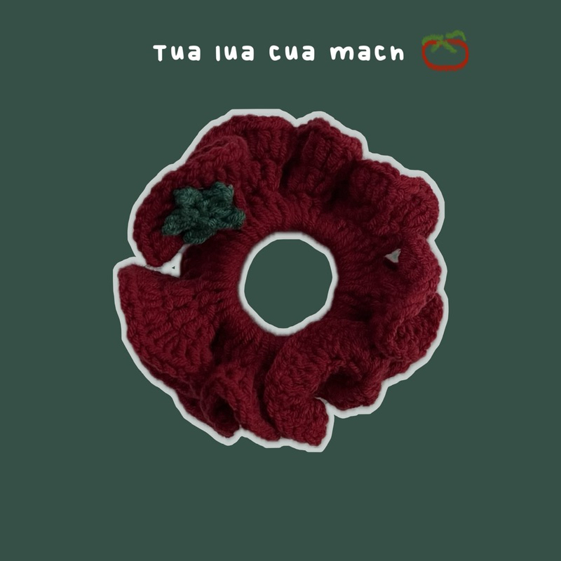 SCRUNCHIES CÀ CHUA BẰNG LEN | CỘT TÓC LEN CÀ CHUA HANDMADE