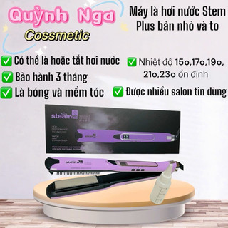 Máy Duỗi Hơi Nước Cấp Steam Plus bản nhỏ màu Hồng Tím và bản to màu Đen và Trắng