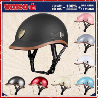 Mũ Bảo Hiểm Nửa Đầu Mỏ Liền VARO F1 Có Lỗ Thông Gió Phong Cách Nhật Bản Freesize Vòng Đầu 54-59cm