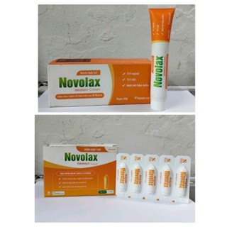 Viên Đặt Trĩ và Kem bôi trĩ Novocare Novolax Hemorr Suppo, Giảm Đau, Ngứa Rát, Hỗ Trợ Co Búi Trĩ Hộp 20 Viên