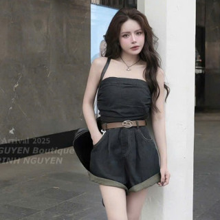 jumpsuit nữ sang chảnh,jumpsuit nữ thiết kế sát nách kèm đai đeo hông cực sexy C330