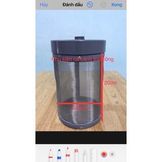  Ống tách phân bể cá bọc lưới inox 304 giúp tách phân cặn hồ cá hồ Koi hồ non bộ. Phân loại 20cm 