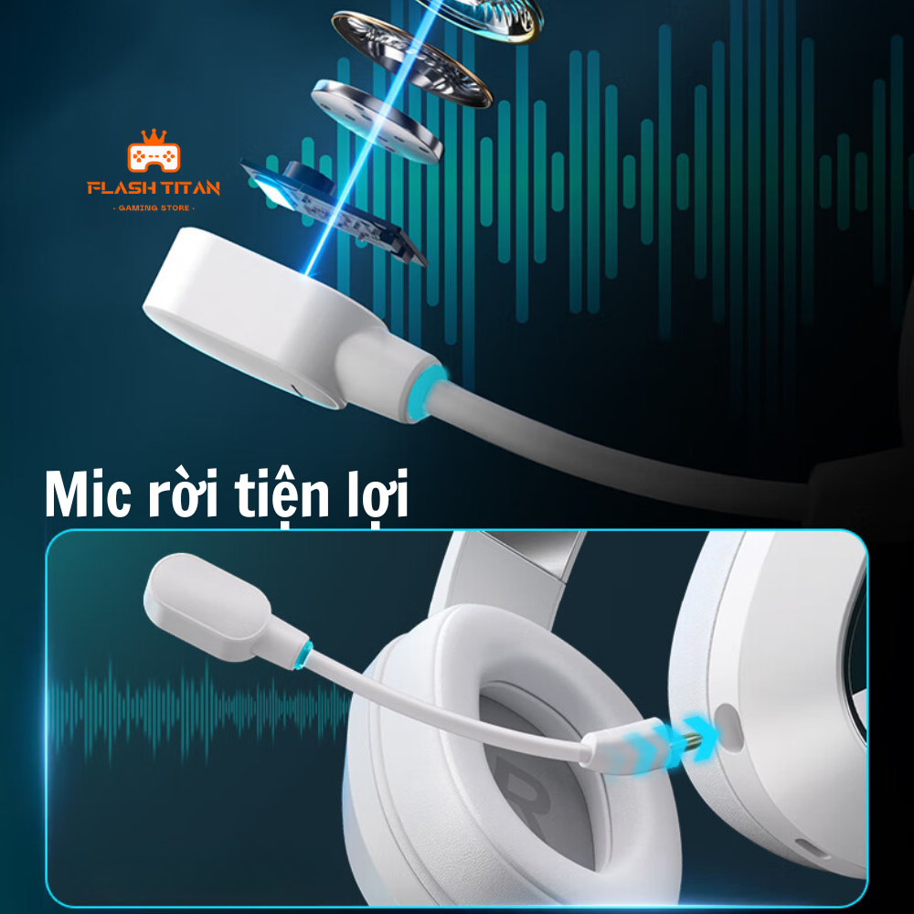 Tai nghe chụp tai Gaming Mchose G9 | G9 pro - Có mic đàm thoại - 3 mode kết nối - Âm thanh vòm 7.1 | BigBuy360 - bigbuy360.vn