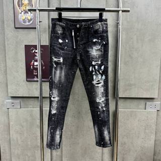 Quần bò nam đen bạc biker H69 vẩy sơn khoá lệch có size từ 40kg đến 70kg Đông Home Shop