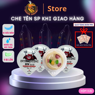 Bao cao su Bi gai lớn 9 bi hộp 1 cái Bsc giúp tăng khoái cảm kéo dài quan hệ BS06