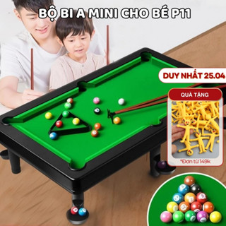 Bàn Bi A Mini nhiều kích thước đồ chơi bida cho trẻ em đầy đủ phụ kiện