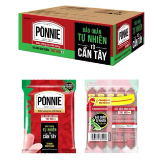 Thùng 20 Gói Xúc Xích Dinh Dưỡng Ponnie Thịt Heo - Bảo Quản Tự Nhiên Từ Cần Tây