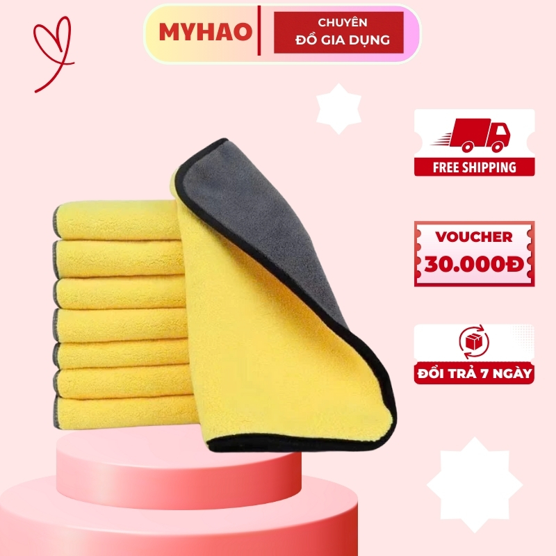 Khăn lau xe ô tô microfiber Mỹ Hảo