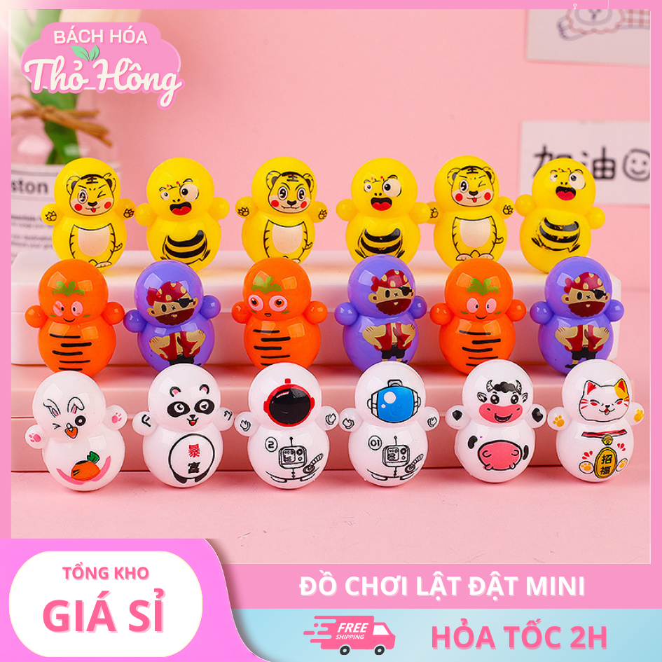 [Sỉ 700đ] Lật đật mini 3.5CM mẫu mới, đồ chơi lật đật mini cho bé HOT
