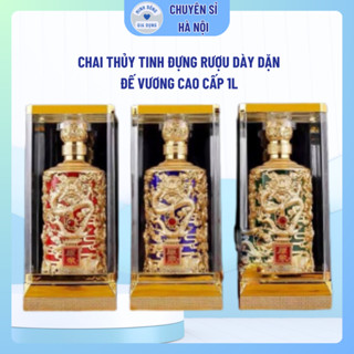 Chai, Bình Đựng Rượu Đế Vương Thuỷ Tinh Đẹp Cao Cấp 1L