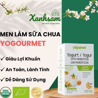 MEN LÀM SỮA CHUA HỮU CƠ PROBIORIC - 18gr - 6 gói X 3gr - YOGOURMET - USDA, EU ORGANIC - XANHSAM NATURAL & ORGANIC.
