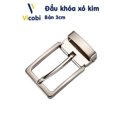 Đầu khóa thắt lưng bản nhỏ 3cm Vicobi C1, mặt dây nịt dạng xỏ kim