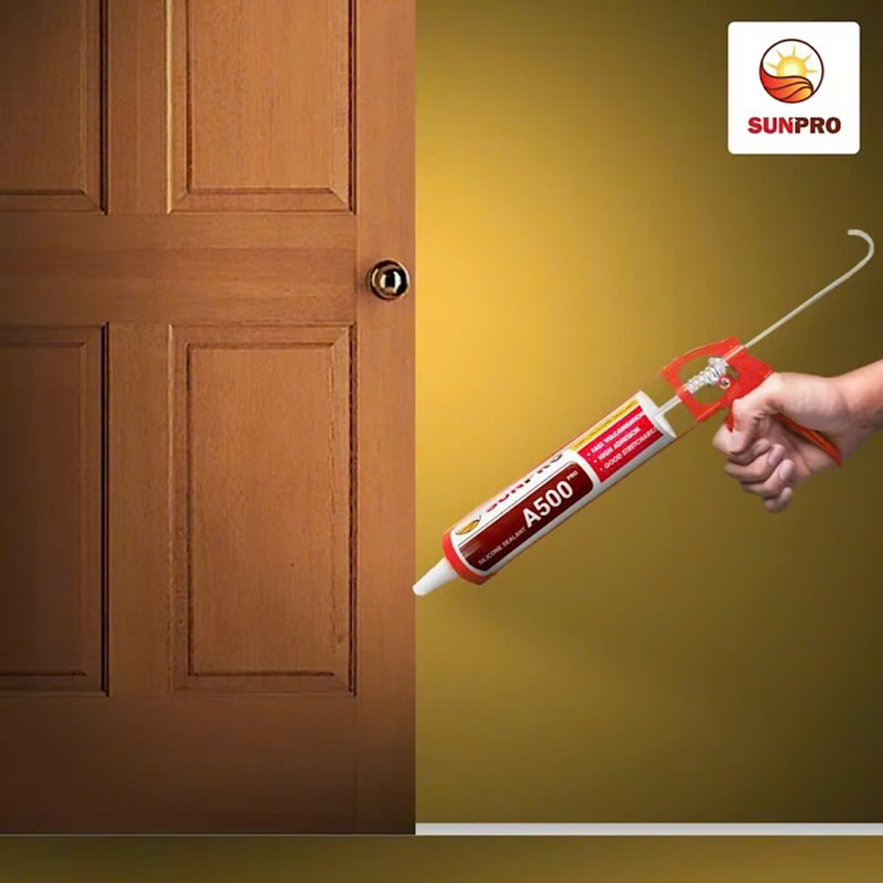 COMBO 10 Chai keo Slicon A500 SUNPRO - Dùng (Dán nhôm kính, Trám bê tông, Dán nội thất…) - Chịu nhiệ