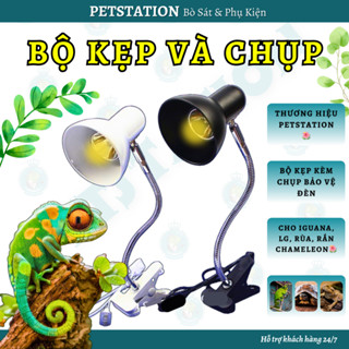 BỘ CHỤP VÀ KẸP ĐÈN BÒ SÁT LOẠI DÀI CAO CẤP CHO RÙA CẢNH, RỒNG ÚC, CHÓ, MÈO KÈM ĐÈN SƯỞI 50W-100W