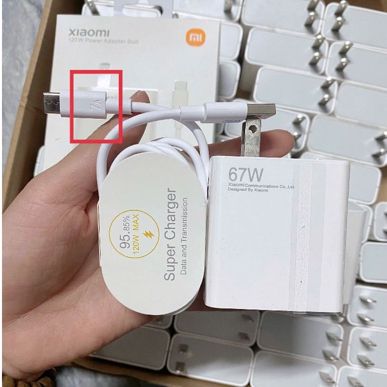 Bộ Mi 67W Zin Nhà Máy, Sử Dụng Công Nghệ GaN Cao cấp, Hàng Chuẩn Zin Hiển Thị % MiTubo 67W Max Vàng