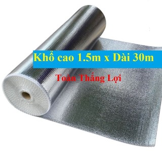 ( Khổ cao 1.5m x dài 30m x dày 3.5mm )  Cách nhiệt túi khí mặt bạc chống nóng mái nhà mái tôn