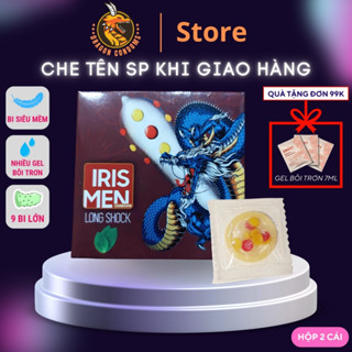  Bao cao su Bi HBM 9 Bi gai silicon hộp 2 chiếc BCS cực kỳ mềm mại kéo dài quan hệ BS07 